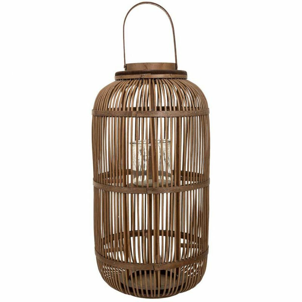 Laterne Alexandra House Living Braun Bambus